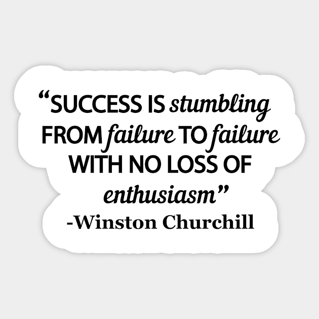 Success and Enthusiasm Sticker by OverEasyDesigns